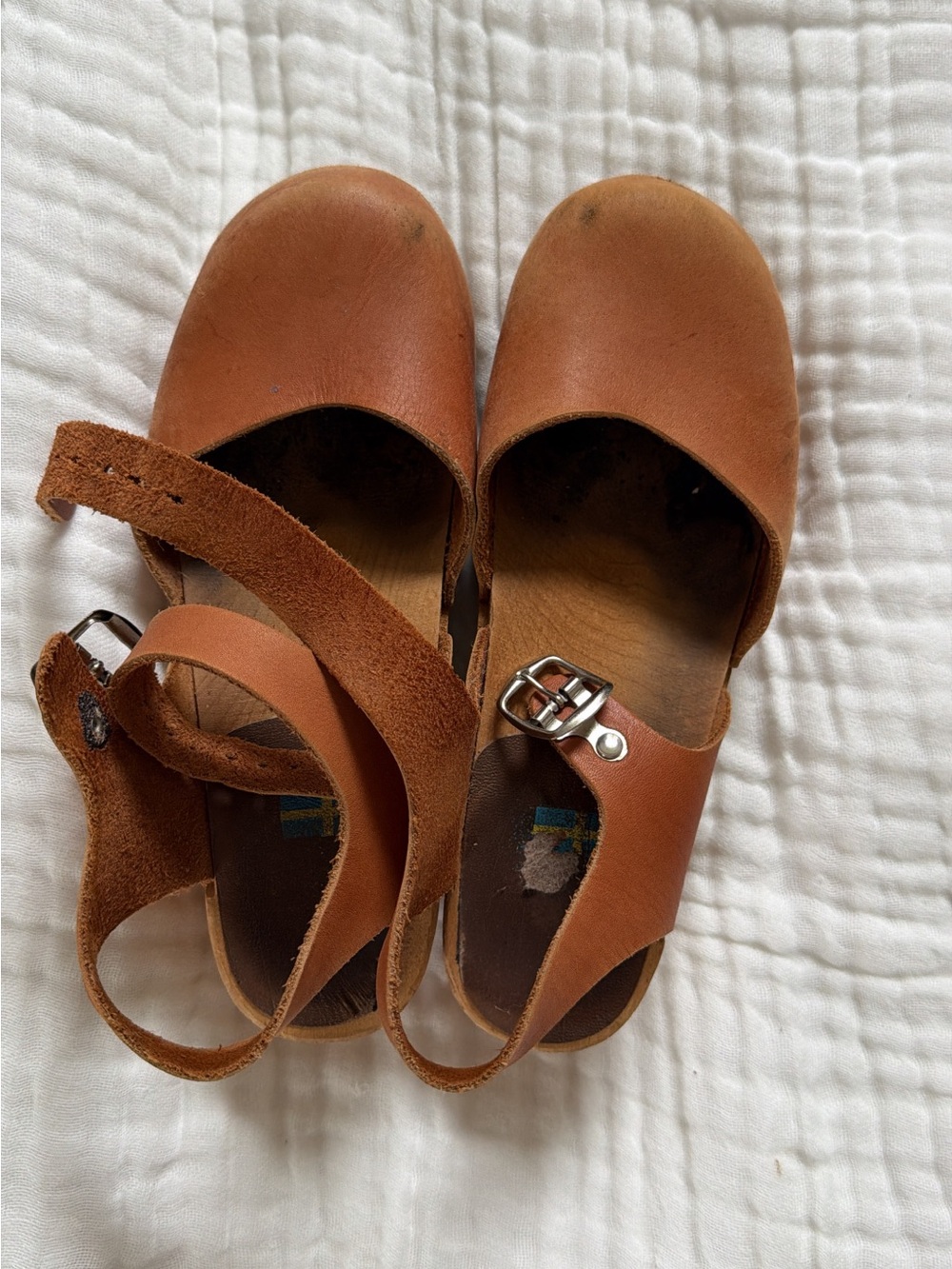 Mia Sofia Leather Clogs